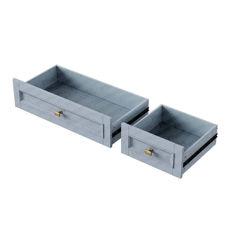 Îlot de cuisine 52 po K&K, Bleu gris