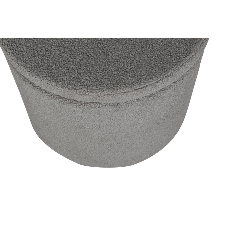 Dareona 51cm Wide Round Pouffe Ottoman, Greige
