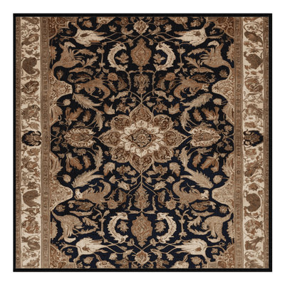 Tapis brun lavable à la machine