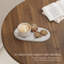 Petite table de salle à manger 31,5 pouces pour 2 personnes, table de cuisine ronde en noyer, base à piédestal ondulé, table de salle à manger encastrée pour appartement, coin-repas, salle à manger-1521835586