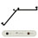 Tringle de rideau d'angle simple réglable 1 "Kailua