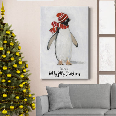 Toile tendue Holly Jolly Penguin