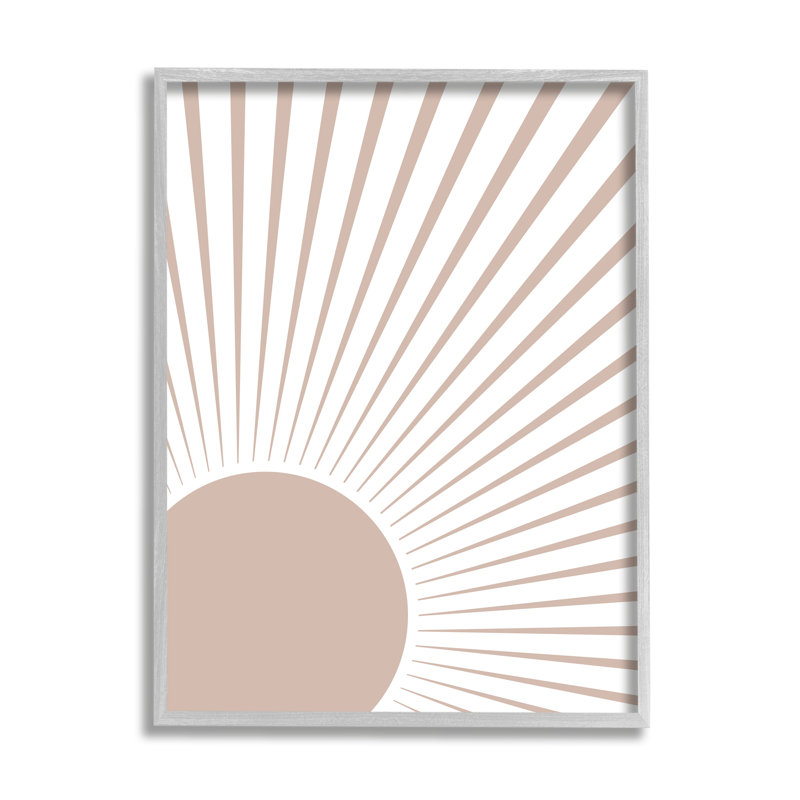 «Rising Sun Light Ray Pop Neutral Geometric Horizon», art mural par Daphne Polselli, H 30 po x l 24 po x P 1,5 po