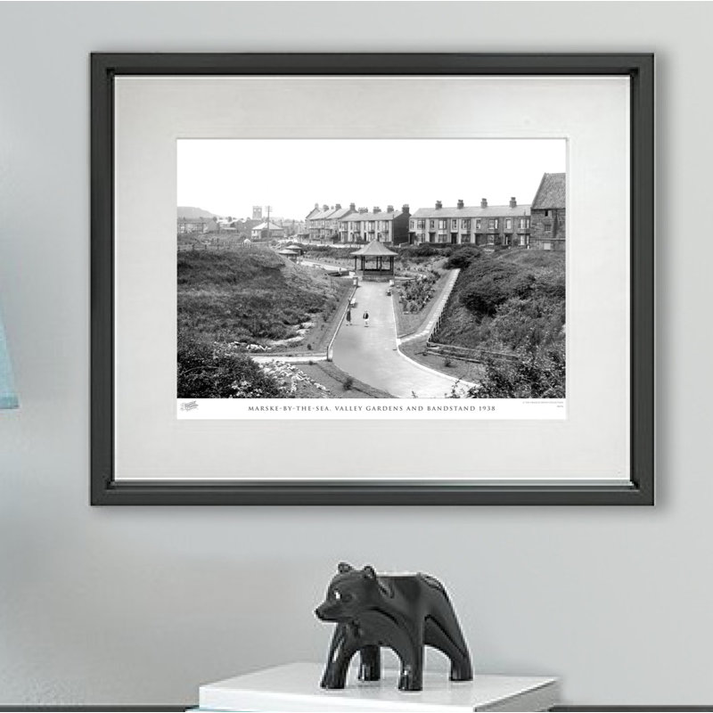 Marske By The Sea, Valley Gardens And Bandstand 1938 - Single Picture Frame Print, 40cm H x 50cm W x 2.3cm D