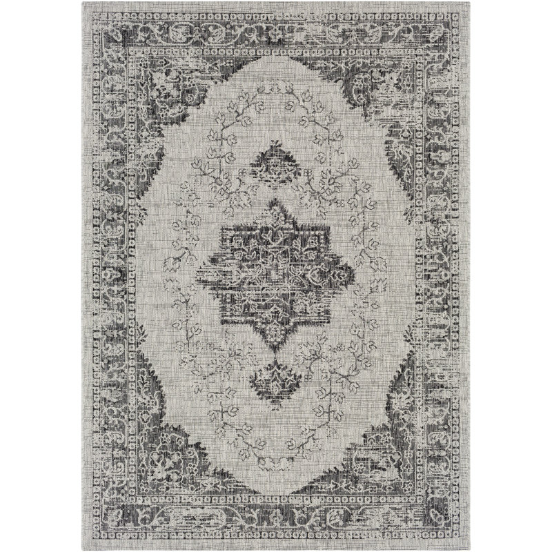 Tapis d'intérieur / extérieur taupe / gris Summey, Rectangle 2 pi x 3 pi