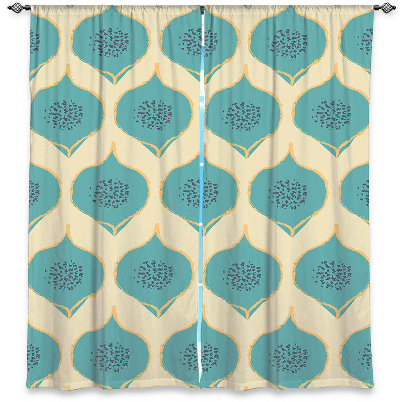 Panneaux de rideaux obscurcissant nature / floral, l 20 po x L 61 po