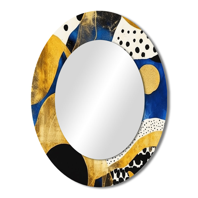 Maelynn - Miroir abstrait en métal, 43 po x 33 po