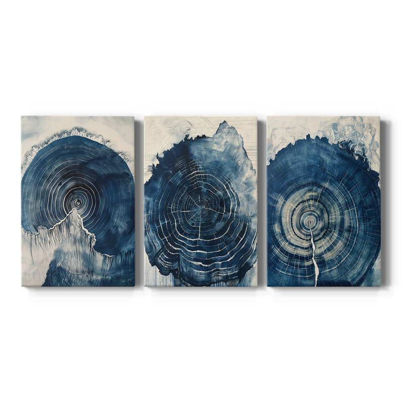 ABSTRACT Series CCV III - Toile tendue sur mesure - 3 pièces, H 12 po x l 24 po