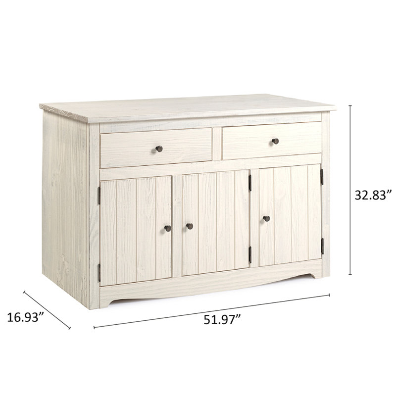 Aldiana 51.97'' Solid Wood Sideboard