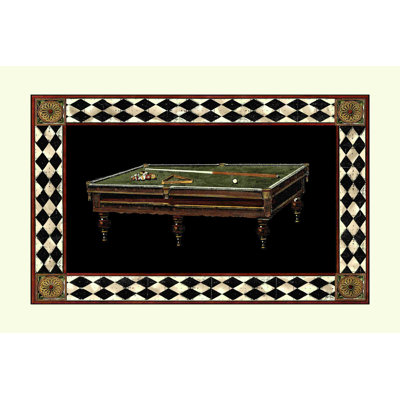 Lets Play Billiards I B&W Antiqued