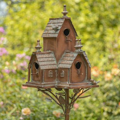 Nolasco 76.25 in. H x 16.75 in. W x 13.5 in. D Stake Rust Resistant Birdhouse