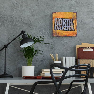  «North Dakota» par Art Licensing Studio, art mural en verre acrylique, 12 po x 12 po