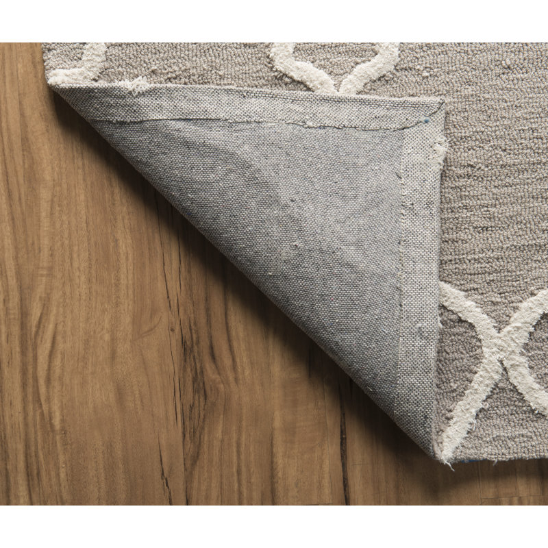 Tapis gris touffeté à la main Marisela, Rectangle 1 pi 10 po x 2 pi 10 po