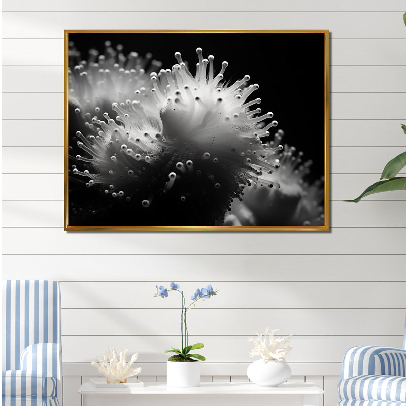 «The Charm Of Pufferfish», reproduction d'art sur toile, Cadre flottant doré, H 12 po x l 20 po x P 1 po