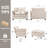 Chenille Oversized Accent Armchair With Ottoman-1002601922