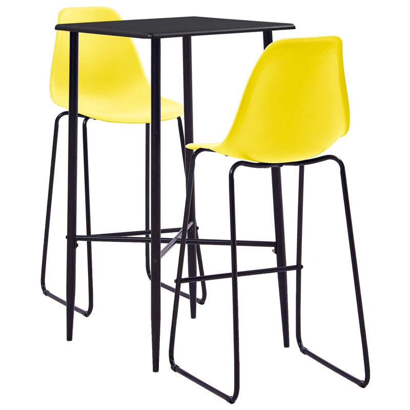 2 - Person Dining Set, Black, Black