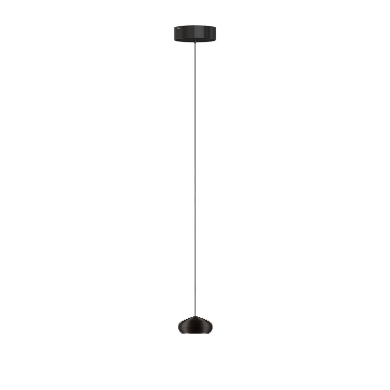 Luminaire suspendu en forme de dôme à 1 lumière Chana, Noir