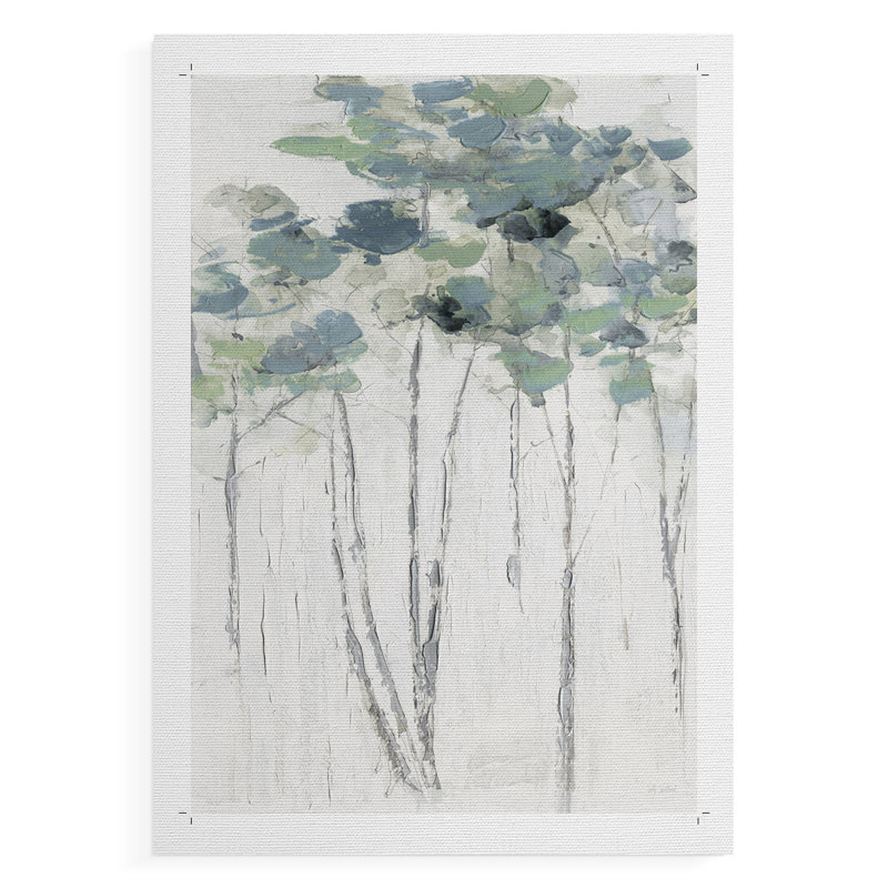 Impasto Tree Line I - Impression sur toile seulement - NON-CADRE, H 18 po x l 12 po