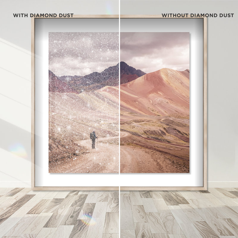On My Way Print by Oliver Gal, Natural Oak Shadowbox, 21.5"H x 21.5"W