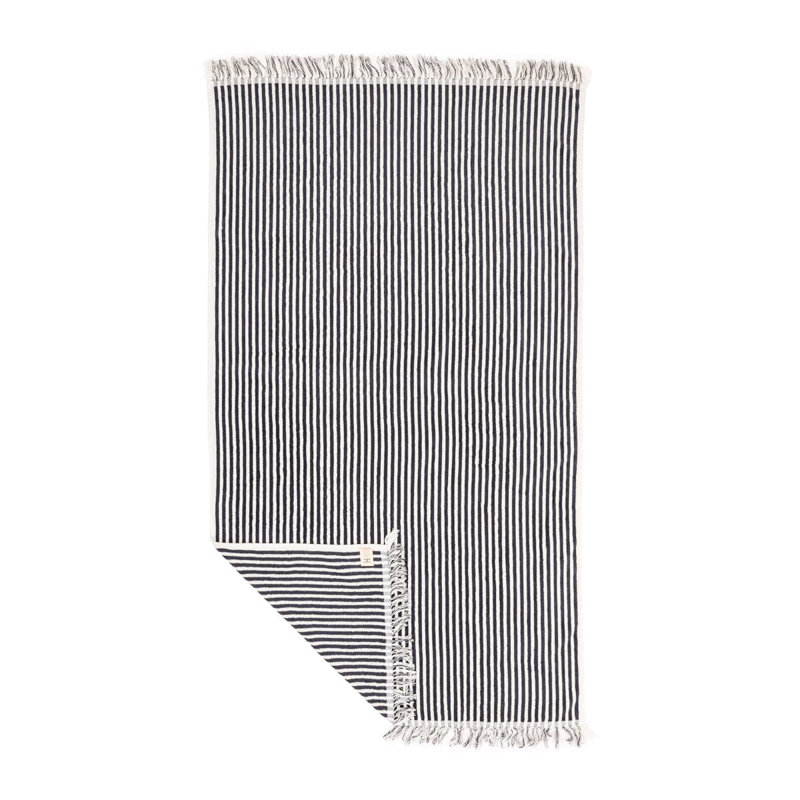 Beach Towel, Navy/White