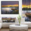 «Boat Docked in Lake at Sunset», reproduction de photo sur toile tendue encadrée-26685173