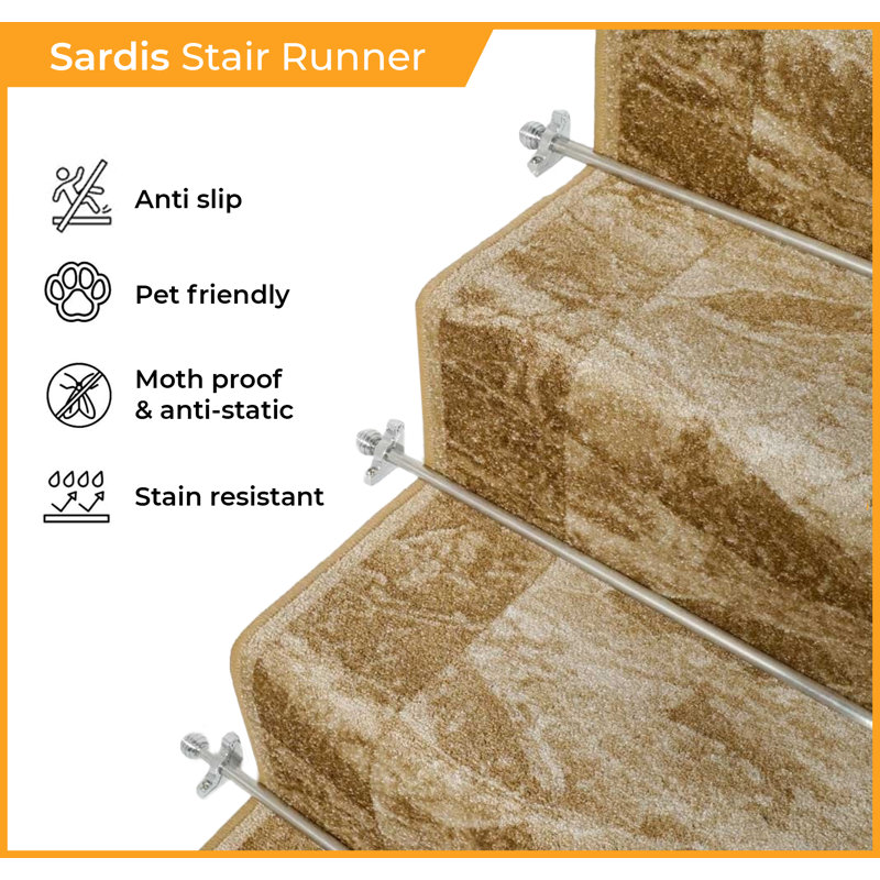 Sardis Solid Colour Hand Woven Area Rug, Runner 100 x 570cm