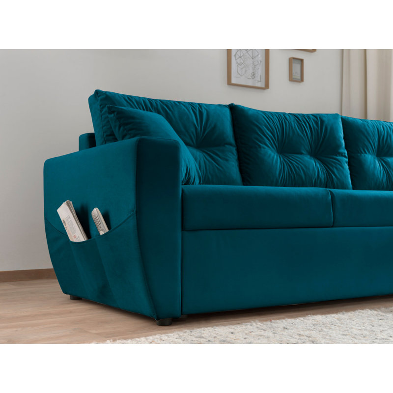 4 Seater Sofa Bed, Teal