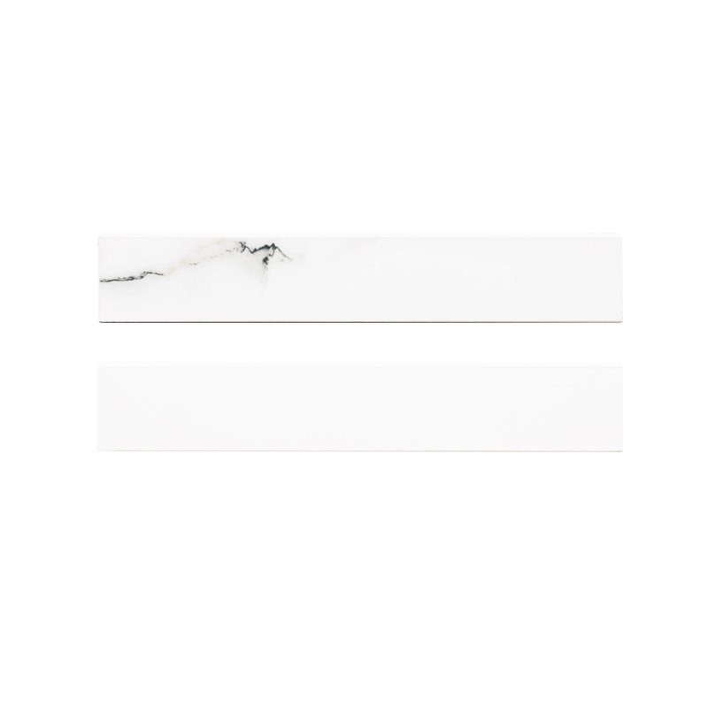 Azira 3 in. x 18 in. Polished Porcelain Bullnose Tile Trim, Nevara