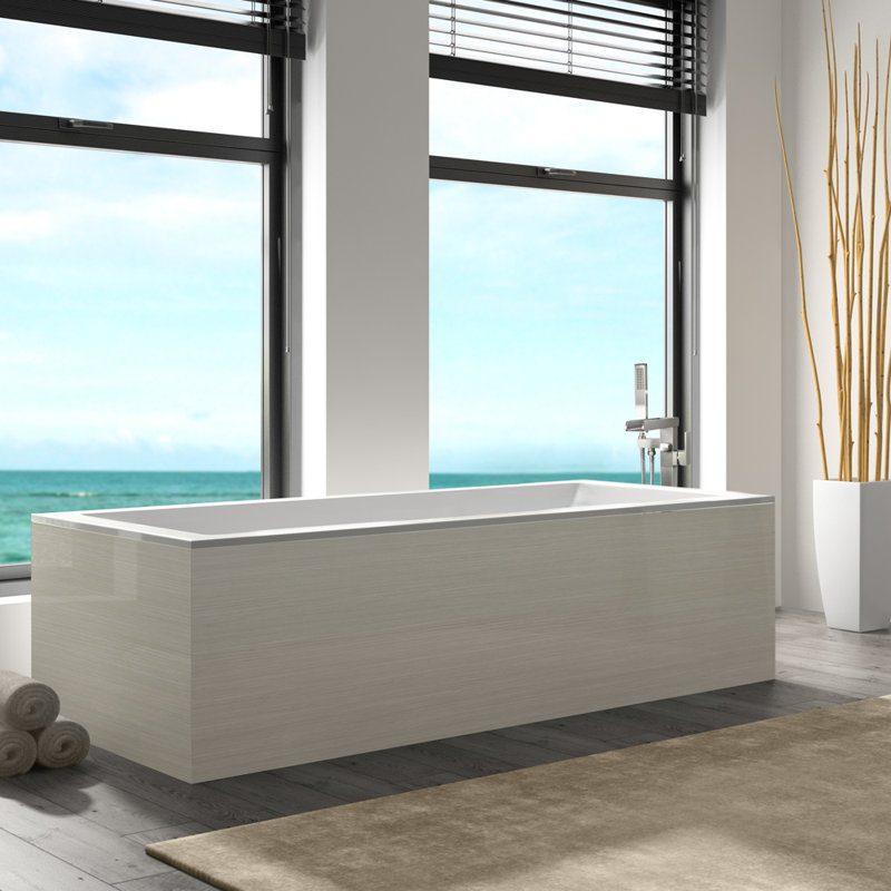 Roslyn 1 Handle Floor Tub Filler with Diverter, Brushed Nickel