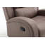 Fauteuil inclinable manuel en similicuir brun