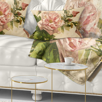 Pink Flower - Floral Printed Throw Pillow