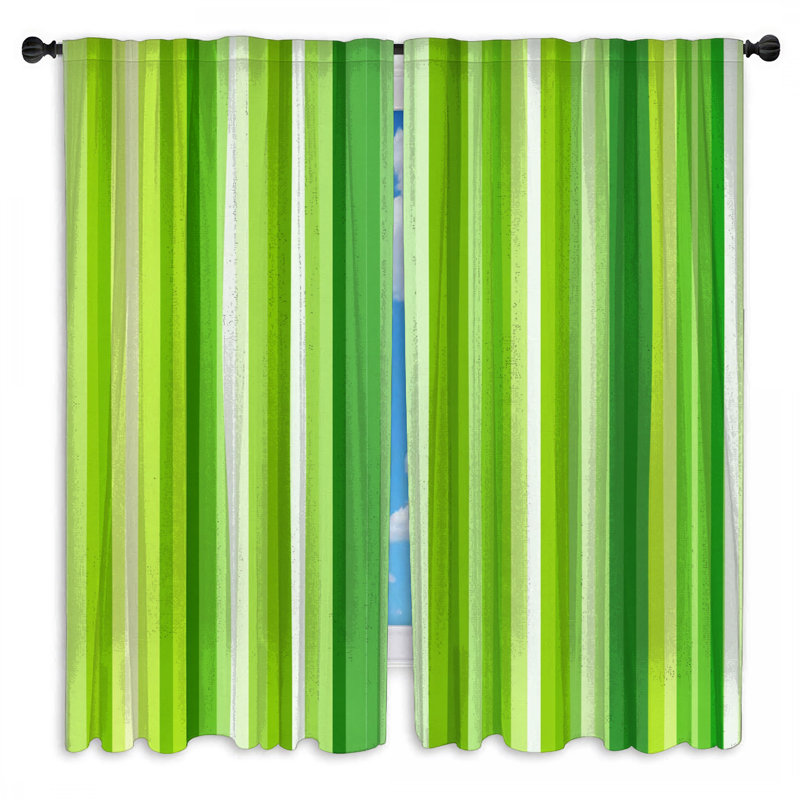 Rideaux vert obscurcissant et obscurcissant - 2 panneaux, 20 po x 80 po - 2 panneaux, Transparent