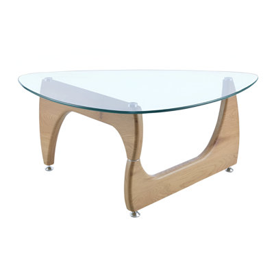 Muskoka Glass Coffee Table 43 walnut base