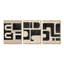 Compositions minimalistes et abstraites dans des tons de nature II - ensemble d'art mural abstrait noir Mid-Century de 3-129076731-129076729