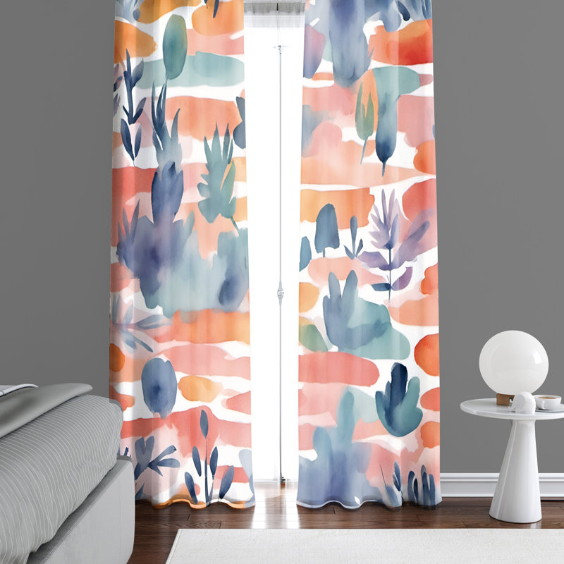 Semi Sheer Curtain Pair, 20" W x 61" L