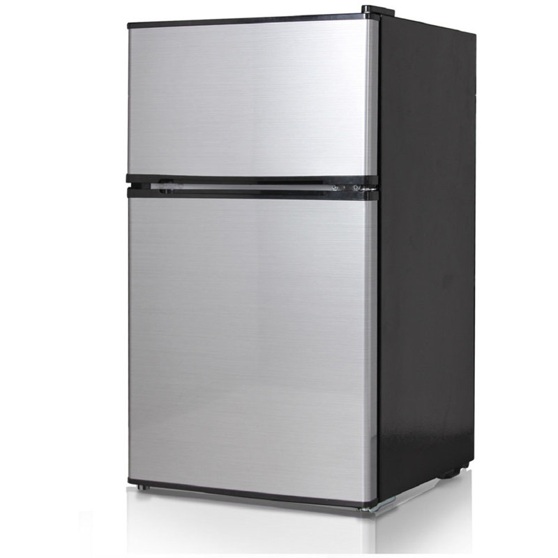 3,1 cu. ft. réfrigérateur compact avec congélateur, Acier inoxydable