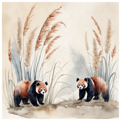 Tapisserie murale «Red Panda» - décoration murale Red Panda
