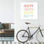«Happy Happy» par Ann Kelle, reproduction d'art textuel-52799950-52799961