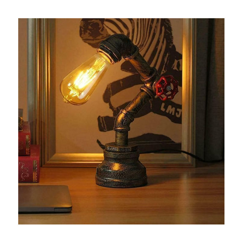 Vintage Bayonet LED Bulb, ST64 8W(60W Equivalent) Light Bulb B22 LED Bulb, 2700K Warm White Led Filament Bulbs, Antique Style Squirrel Cage Retro Amber Glass Lamp