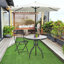 Marchese Round Metal Outdoor Dining Table With Umbrella Hole , 80cm cm W 80cm cm D
