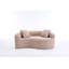 Canapé modulaire en S chenille courbé sans os: double profondeur (21,3 po et 26,8 po), sans assemblage, compact pour les petits espaces, 400 lb, L 66,9 po-978346087