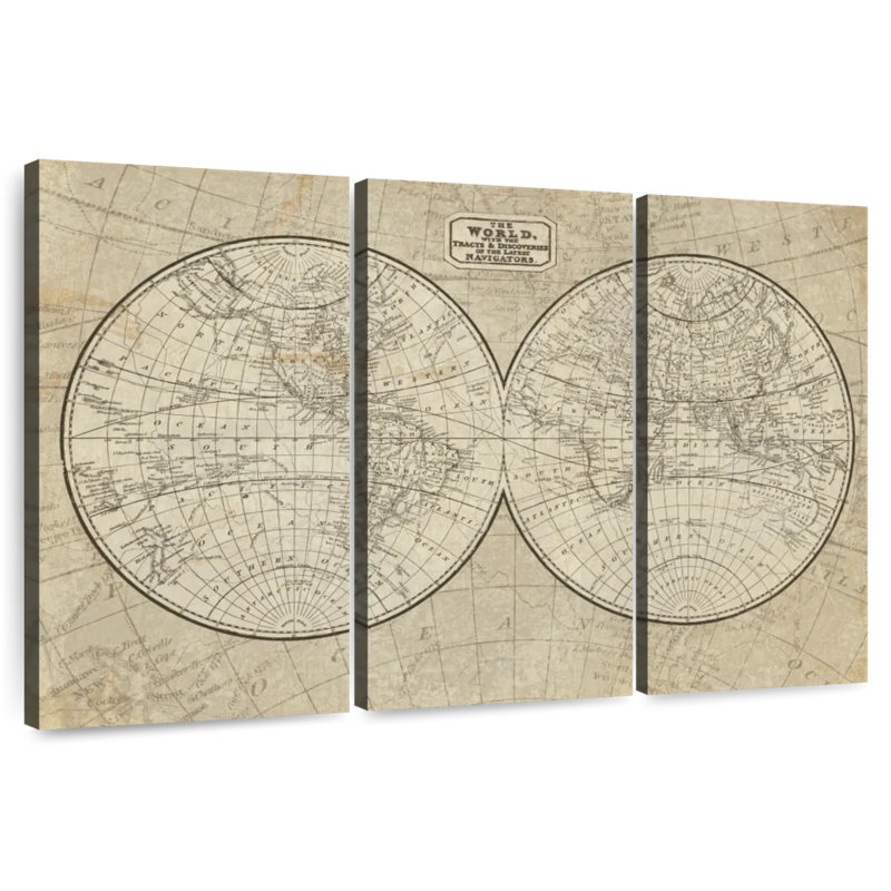 Aliaz Classic World Map, 48" H x 74" W