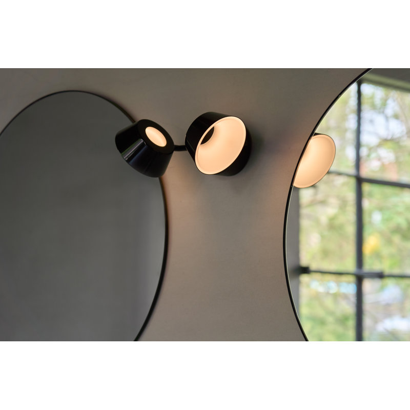 OLO Wall Double Lamp, Shiny Black