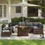 Ensemble de conversation de terrasse en osier avec coussins Treyshun-554934615-574035256