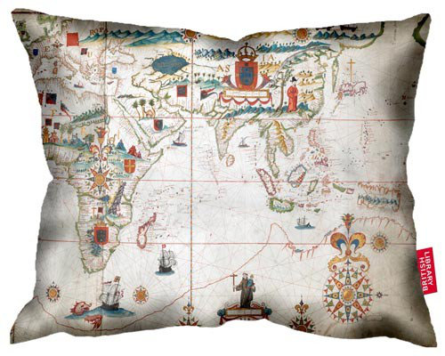 1623 World Map British Library Cushion
