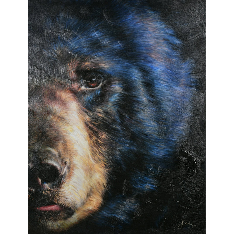 Le Beau Giclee by AFD Home 11158276 Grizzly Bear Gallery Wrap, 36-Inch by 48-Inch