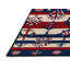  Tapis nautique lavable rouge, blanc et bleu-1145055327