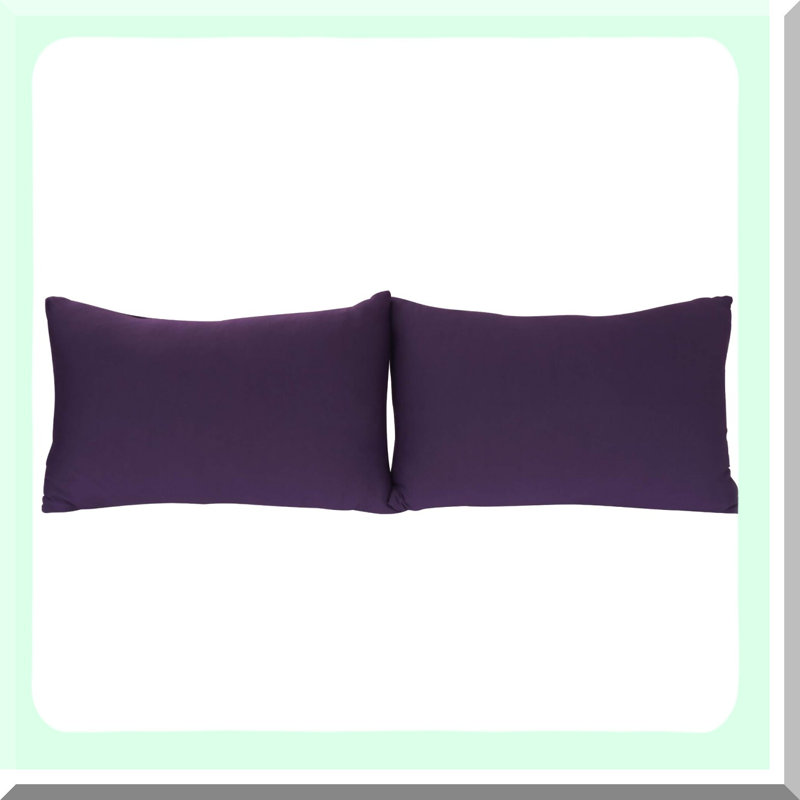 UltraSoft Stretch Jersey Pillowcase Set - Standard Size, Purple (Set of 2)