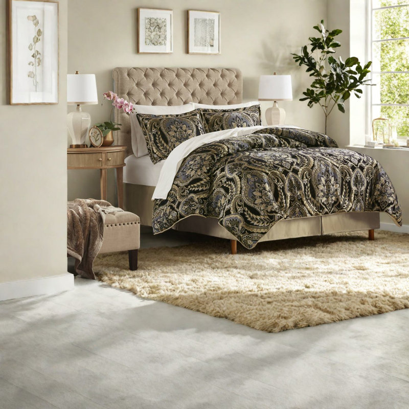 Luxurious Bedding Sets, Premium Polyester, Exquisite Damask Design For Home