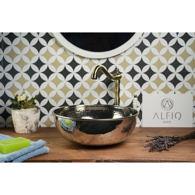 Handmade Hammered Copper Kitchen Sink – Pure Solid Copper by ALFIQ